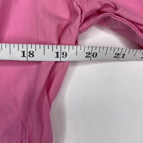 Zara Women's Cotton Poplin Pink Long Sleeve Shirt Dress Barbiecore Plus Sz XL - Picture 7 of 12